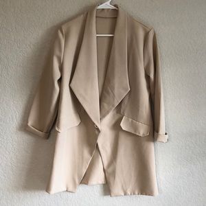 Tan long sleeved Blazer